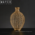 Mayco Antique Modern Home Decor Gold Wire Metal A Vase for Flowers